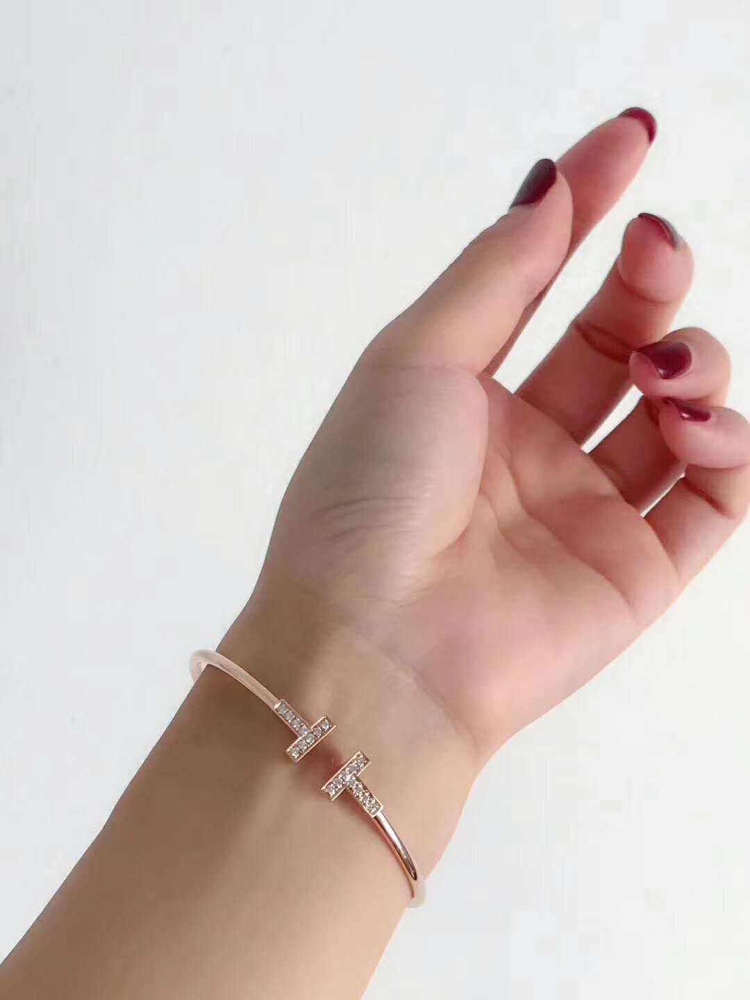 tiffany t wire bracelet with diamonds