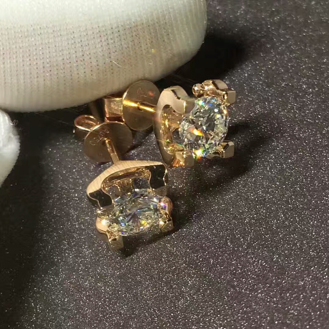 c de cartier diamond earrings price